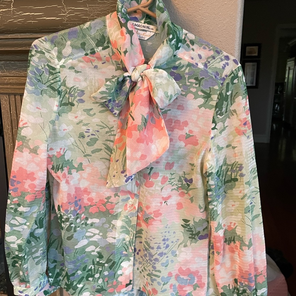Floral blouse and skirt